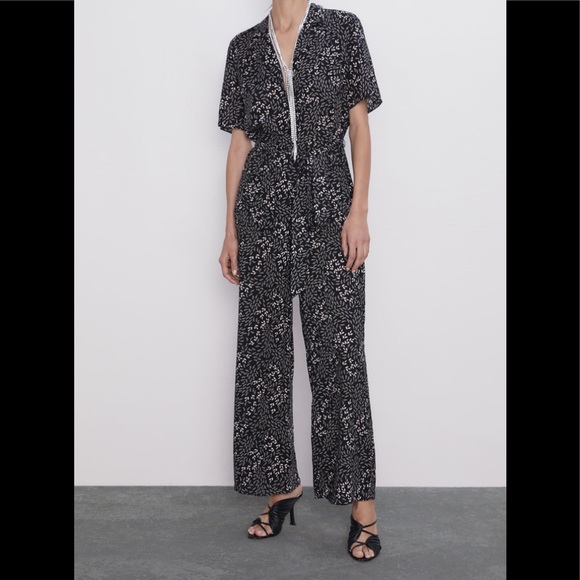 Zara Pants - NWT Zara Long Print Jumpsuit
